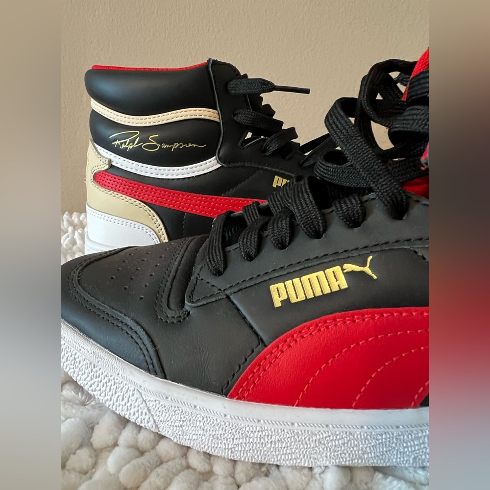 PUMA Ralph Sampson Mid Black High Risk Red - Picture 8 of 13